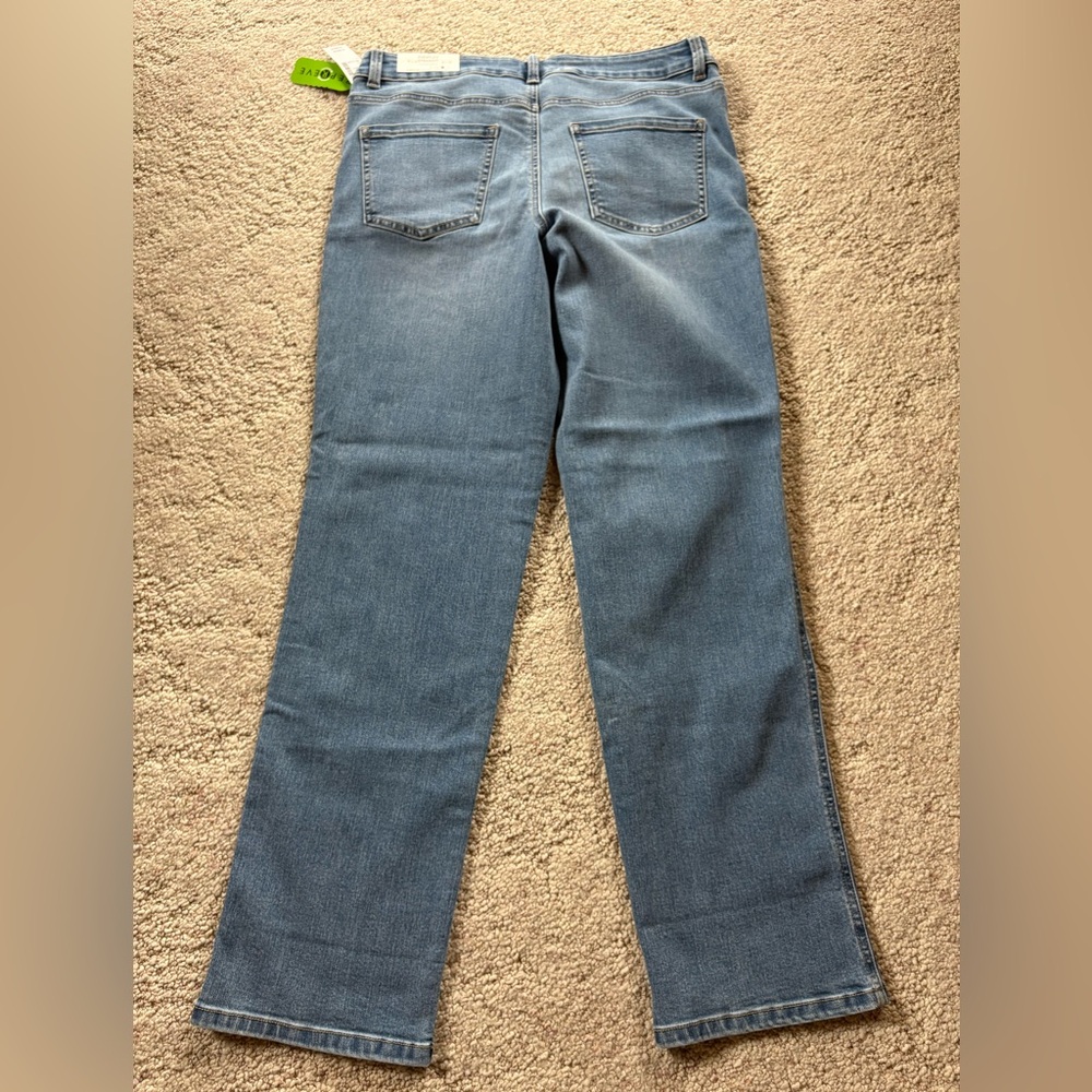 Maurices Everflex Light Blue Slim Straight Mid Rise Jeans - Picture 5 of 7
